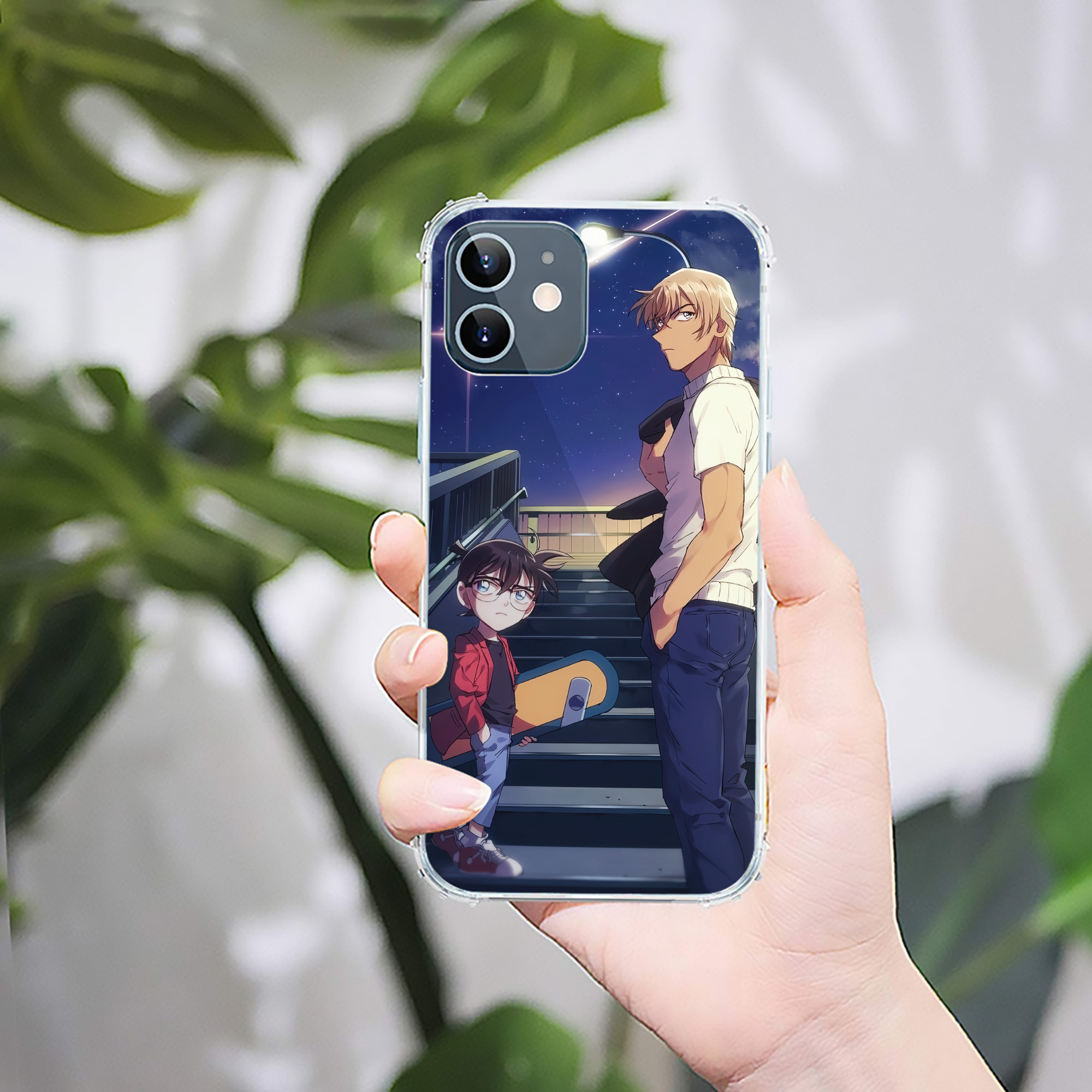 （画像用） 名探偵コナン Detective Conan 【iPhone 12シリーズ対応】透明スマホケース（クリアソフトケース）
